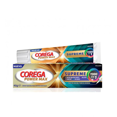Corega Power Max Supreme Todo en 1 70 g | Adhesivo prótesis fuerte y duradero Corega Power Max Supreme Todo en 1 70 g | Adhesivo prótesis fuerte y duradero