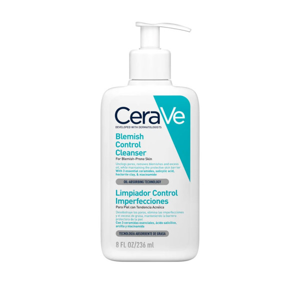 CERAVE LIMPIADOR CONTROL IMPERFECCIONES 236 ML | Limpieza eficaz para piel con tendencia acneica