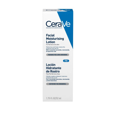 CeraVe Loción Hidratante Facial 52 ml | Piel suave y protegida todo el día CeraVe Loción Hidratante Facial 52 ml | Piel suave y protegida todo el día