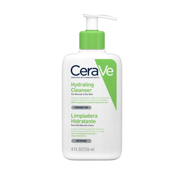 CERAVE LIMPIADORA HIDRATANTE 236 ML | Limpieza suave y eficaz para piel seca y sensible