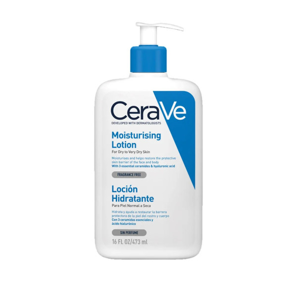 CERAVE LOCIÓN HIDRATANTE 473 ML | Hidratación profunda para rostro y cuerpo con ceramidas