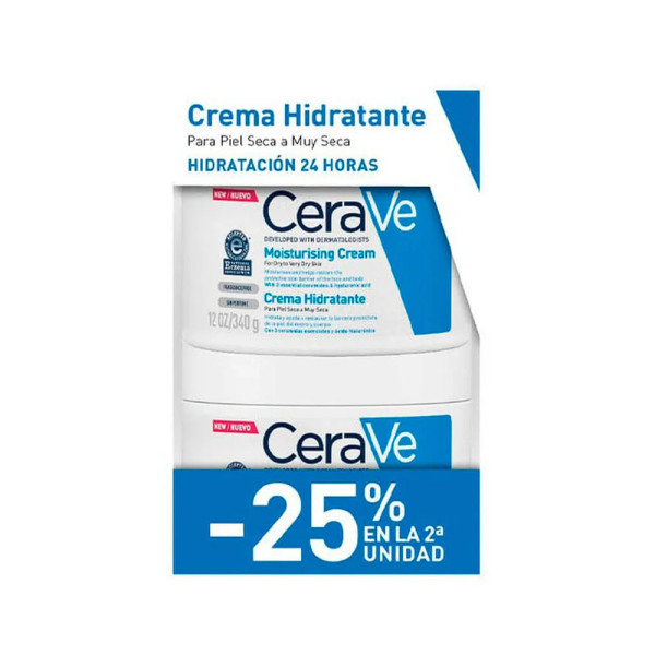 CERAVE CREMA HIDRATANTE DUPLO 2x340 ML | Hidratación intensiva para piel seca o muy seca