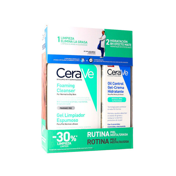 PACK RUTINA CERAVE PIEL MIXTA O GRASA | Limpieza y control del sebo con hidratación ligera