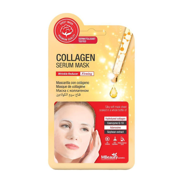 FIRMING COLLAGEN SERUM MASK MBEAUTY 23 ML | Mascarilla facial reafirmante con colágeno y efecto tensor inmediato