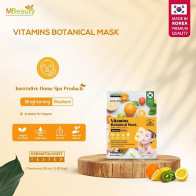 Radiant Vitamins Botanical Mask MBeauty 23 ml | Mascarilla iluminadora