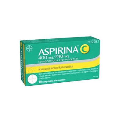 ASPIRINA C 400 MG/240 MG 10 COMPRIMIDOS EFERVESCENTES