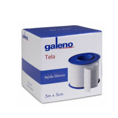 ESPARADRAPO HIPOALERGICO GALENO TELA 1 UNIDAD 5 M X 5 CM COLOR BLANCO
