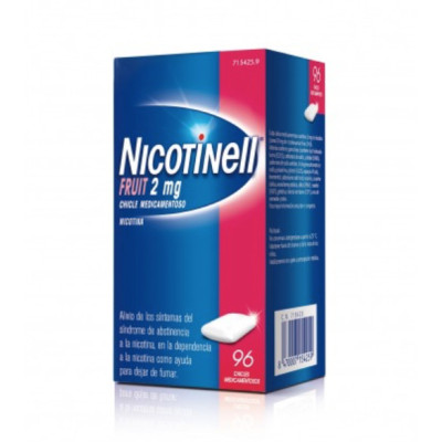 NICOTINELL FRUIT 2 MG 96 CHICLES MEDICAMENTOSOS
