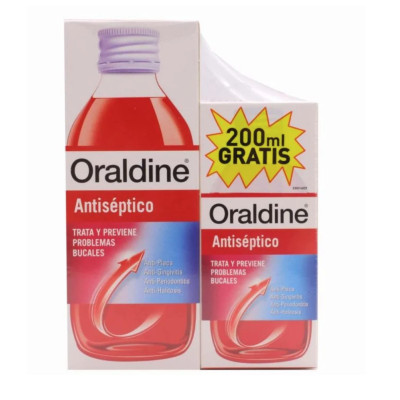 ORALDINE ANTISEPTICO 1 ENVASE 400 ML + 1 ENVASE 200 ML PACK